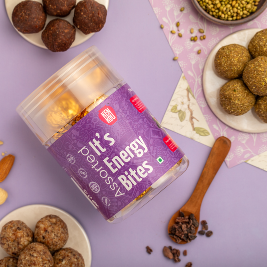 It's Energy Bites - Assorted (Dhaniya, Dry Fruit, Roasted Gram & Cocoa) | 225g