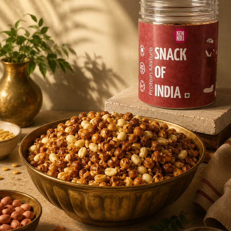 Kenkou Protein Mixture 150g – High-Protein Indian Namkeen with Lentils & Seeds